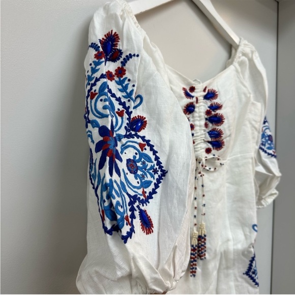 NWT FARM RIO Linen dress. It fits like XS or a small bust small. - Picture 6 of 14